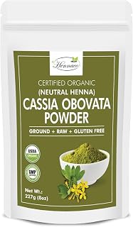 Organic Cassia Obovata Powder | Neutral Henna Powder for Hair | Pure & Natural Hair Conditioner | No Preservatives| Chemical Free | 100% Raw | Colorless Henna for Hair| 227 Grams (8 OZ)
