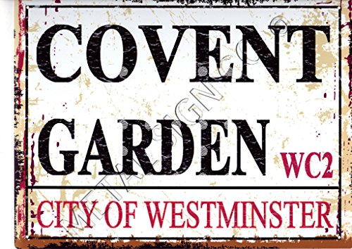 TRACY'S SIGNS 8x10in COVENT GARDEN LONDON STREET METAL SIGN RETRO VINTAGE STYLE 8x10in 20x25cm