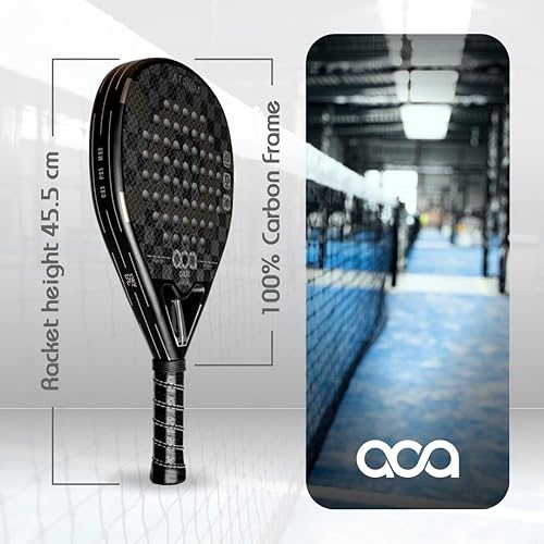 Miniatura 5 de ACA Atrium Pro Advanced Pala de pádel  Control y potencia superiores  Caras de carbono de 18 quilates  Forma de lágrima  Progressive EVA Fusion Core