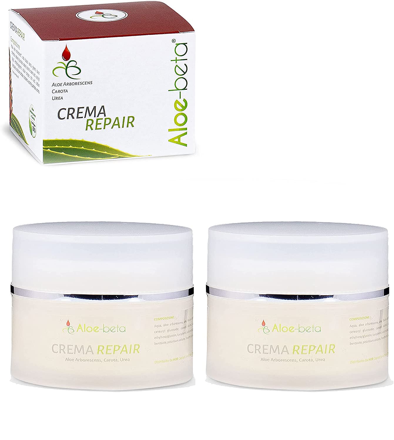 Aloe Arborescens Crema Repair 50 ml - Azione idratante, rigenerante, anti-rughe, anti-macchia - Rimedio Naturale - Effetto Anti-Age (Quantità 2 Unità)