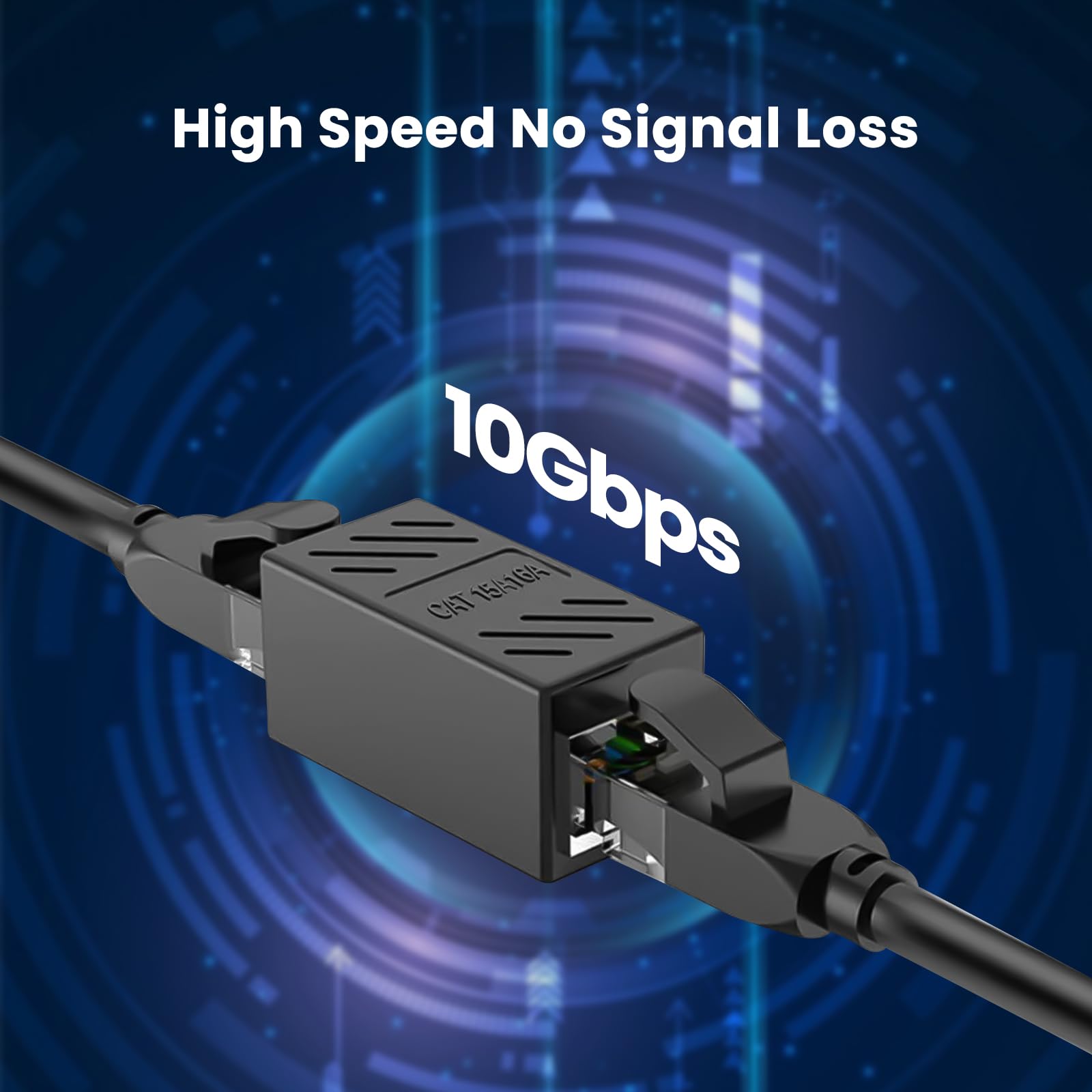 RJ45-Koppler, Ethernet-Kabel-Verlängerung, Inline-Ethernet-Anschluss für Cat7, Cat6, Cat5e, Cat5, Ethernet-Extender-Adapter, Buchse auf Buchse, Ethernet-Netzwerkkabel-Koppler, 6 Stück