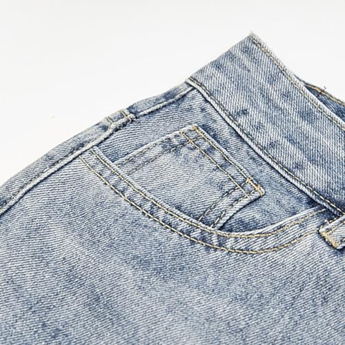 Jean décontracté strass à jambes larges doté d'une coupe denim ample et fluide - 6