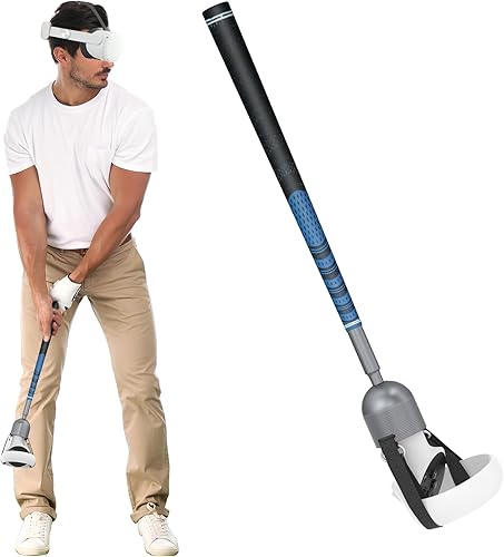 DGPCT VR Golf Club for Oculus Quest 2, Aluminum Golf Club Attachment Compatible with Oculus Meta Quest 2, with 1 1 Sleeve and Realistic Rubber Grip,