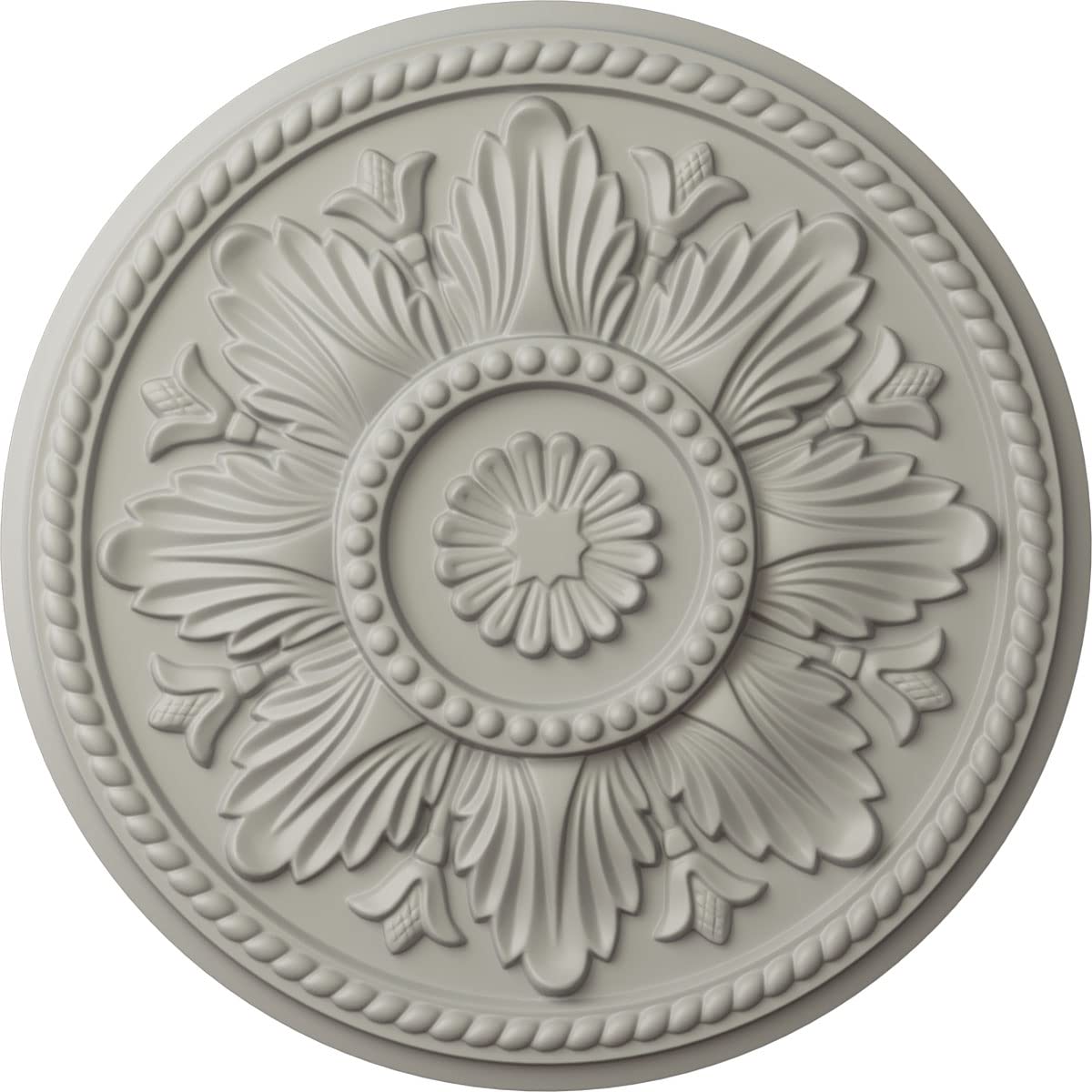 Ekena Millwork CM18EDPCF Edinburgh Ceiling Medallion, Pot of Cream