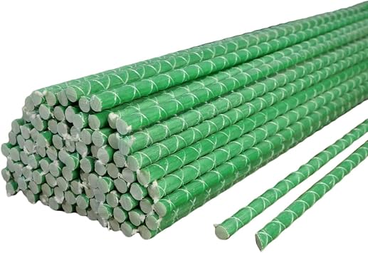 36 Inch Fiberglass Eco Friendly Garden Stakes 3ft 15 Pack - Durable, Lightweight, Tomato, Tree, Strawberry, Plant, Support Fencing Stakes with Patterned Surface, 5/16" Diameter