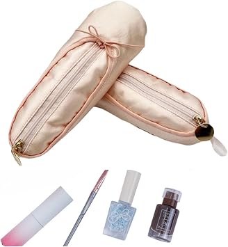 Pink Ballet Dance Shoes Makeup Bag for Little Girls, Ballerina Slippers Makeup Pouch Bag, Ballet Prinant Shoes Gift, Pink, ballet shoes