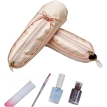 Pink Ballet Dance Shoe Makeup Bag, Ballerina Slipper Makeup Pouch, Ballet Pointe Shoes Gifts, 8-Inch