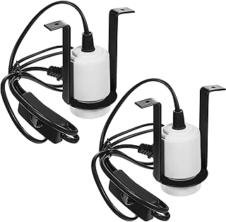 2 Pack Reptile Ceramic Heat Lamp Holder Pet Heater Bracket Reptile Light Fixture Heat Lamp Fixture for Heat Lamp Bulb, for Amphibian Pet Terrariums Habitat Lizard Tortoise, No Bulb Included