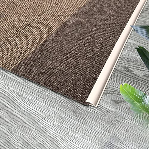 Bande de transition de seuil anti trébuchement PVC beige 1m