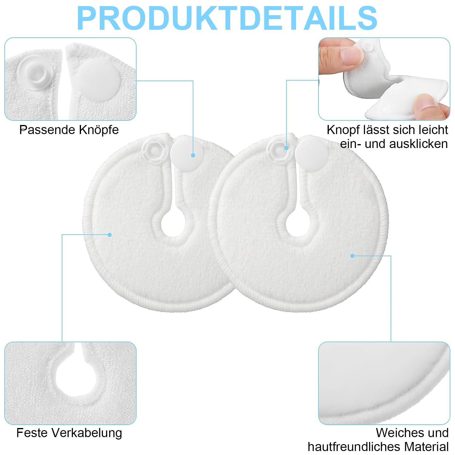 56 Stück Dialyse Schlauch Pad G-Sonden-Pad Knopfpolster aus Organischer Baumwolle, Wiederverwendbare Ernährungssonden-Zubehör zur Bauchdialyse schlauch Pad, 7,6 x 7,6 cm