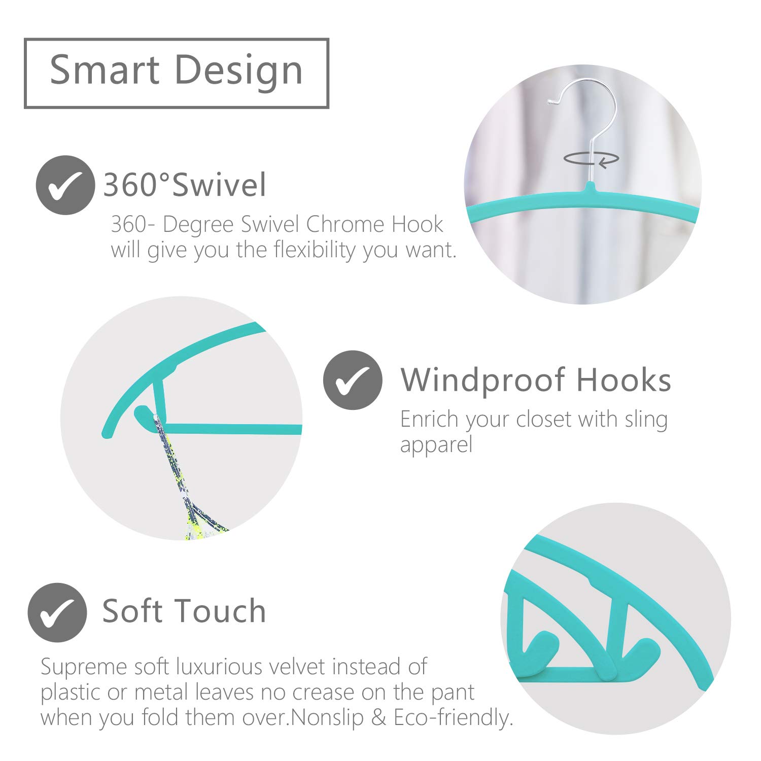 MIZGI Cintres En Velours De Qualité Supérieure (paquet De 10