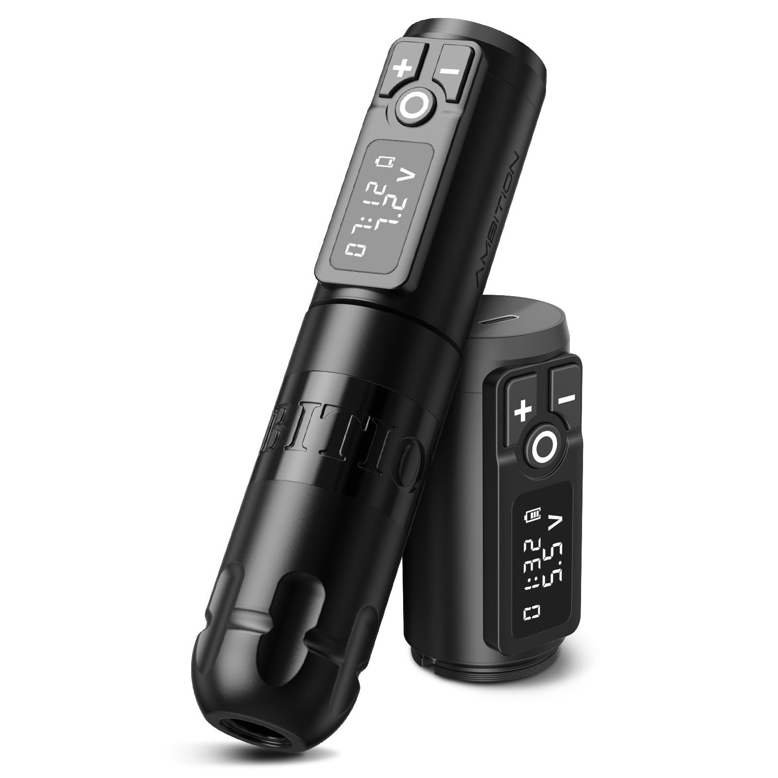 Soldier Rotary Battery Pen with Extra Battery Tattoo Cartridge Machine 2400mAh Wireless Power Japan Coreless Motor Digital LED Display Tattoo Equipment Supply for Professional Tattoo Artists