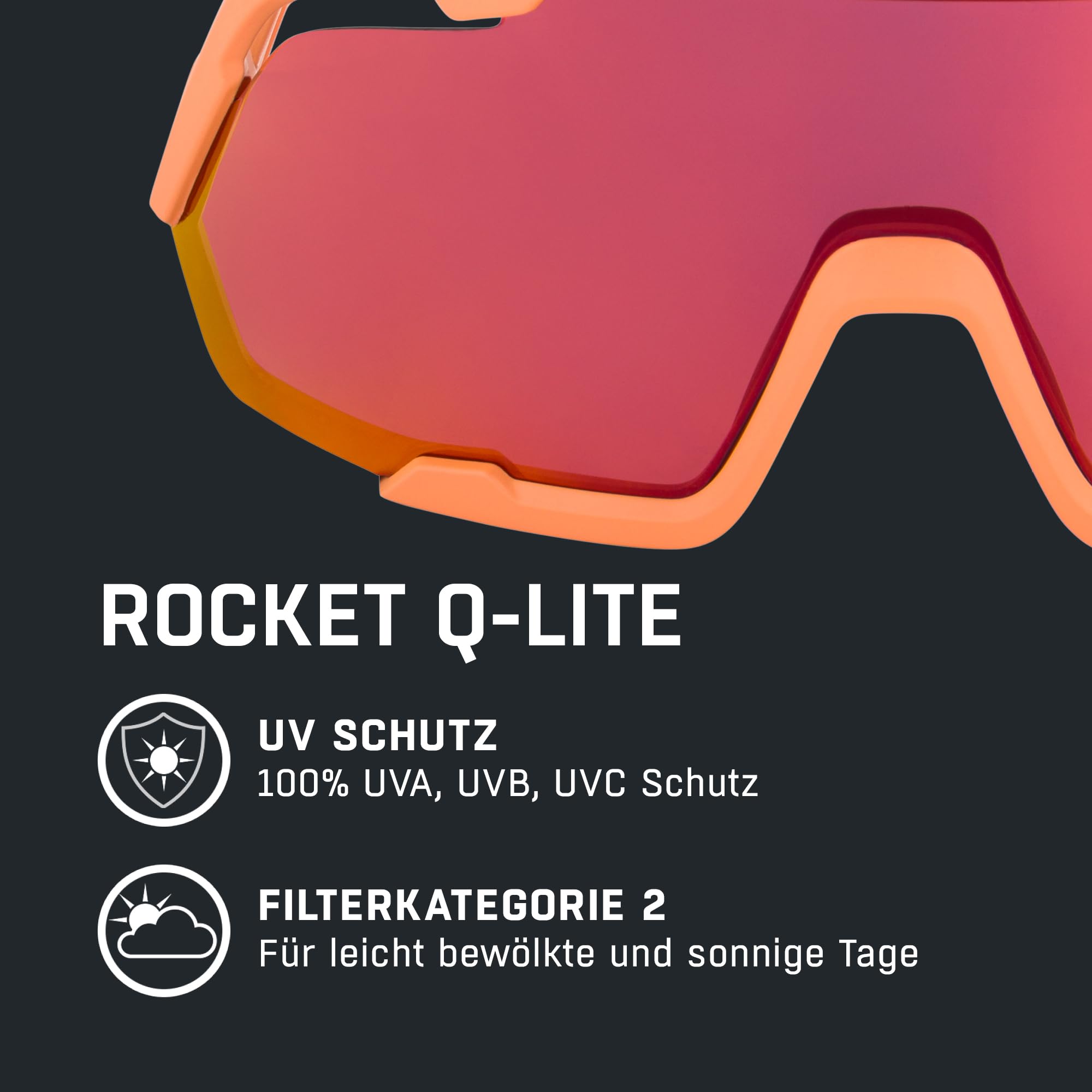 ALPINA ROCKET V - Selbsttönende, Bruchfeste & Beschlagfreie Sport- & Fahrradbrille Mit 100% UV-Schutz Für Erwachsene