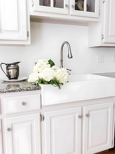 Miniatura 3 de JIASENBAO Paquete de 5 pomos de níquel cepillado para gabinete, tiradores planos de níquel satinado para cajones de cocina, armario, baño, tocador,