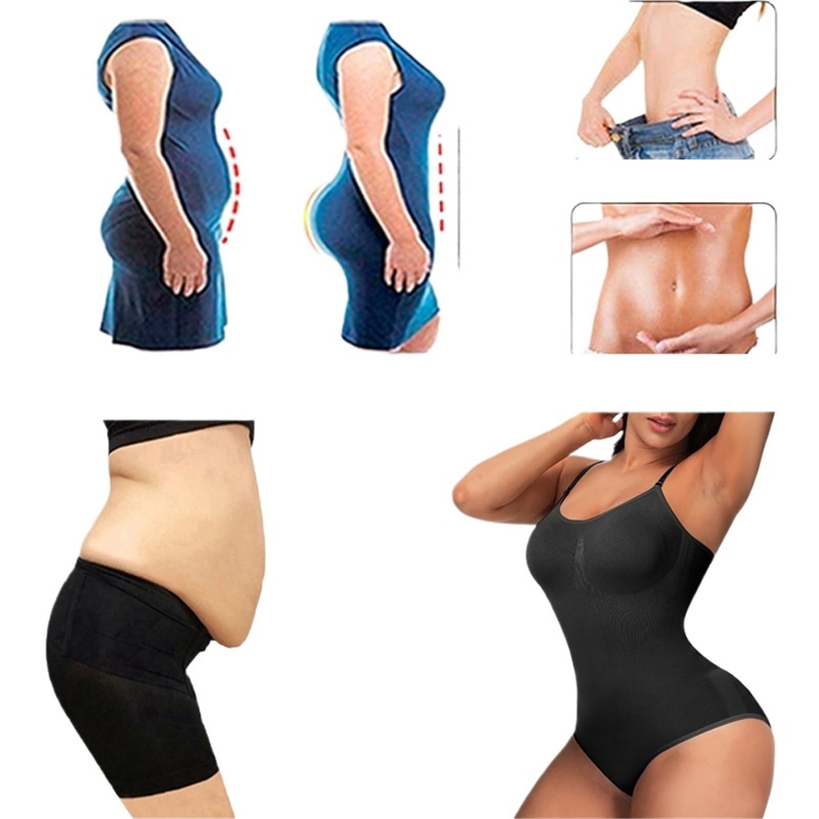 MMRTDJDR Body z ramiączkami typu spaghetti. Kombinezony uciskowe. Odzież modelująca wyszczuplająca ciało