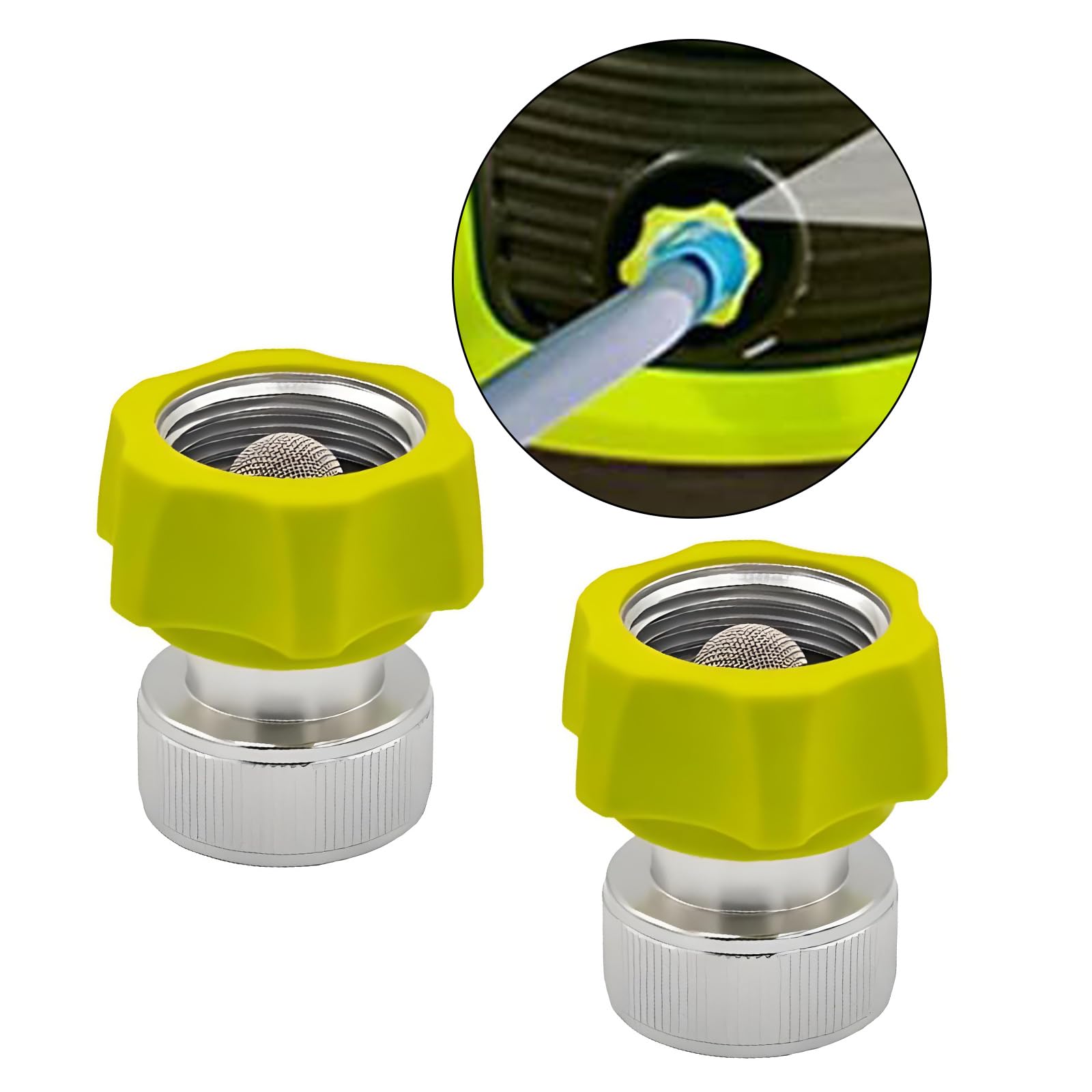 KKXXYQFC Adaptador de Manguera de Agua de Alta Resistencia, Conector Hembra de 3/4 Pulgadas para Lavadora a presión, conexión rápida, máquina de Limpieza de Alta presión, 2 uds.