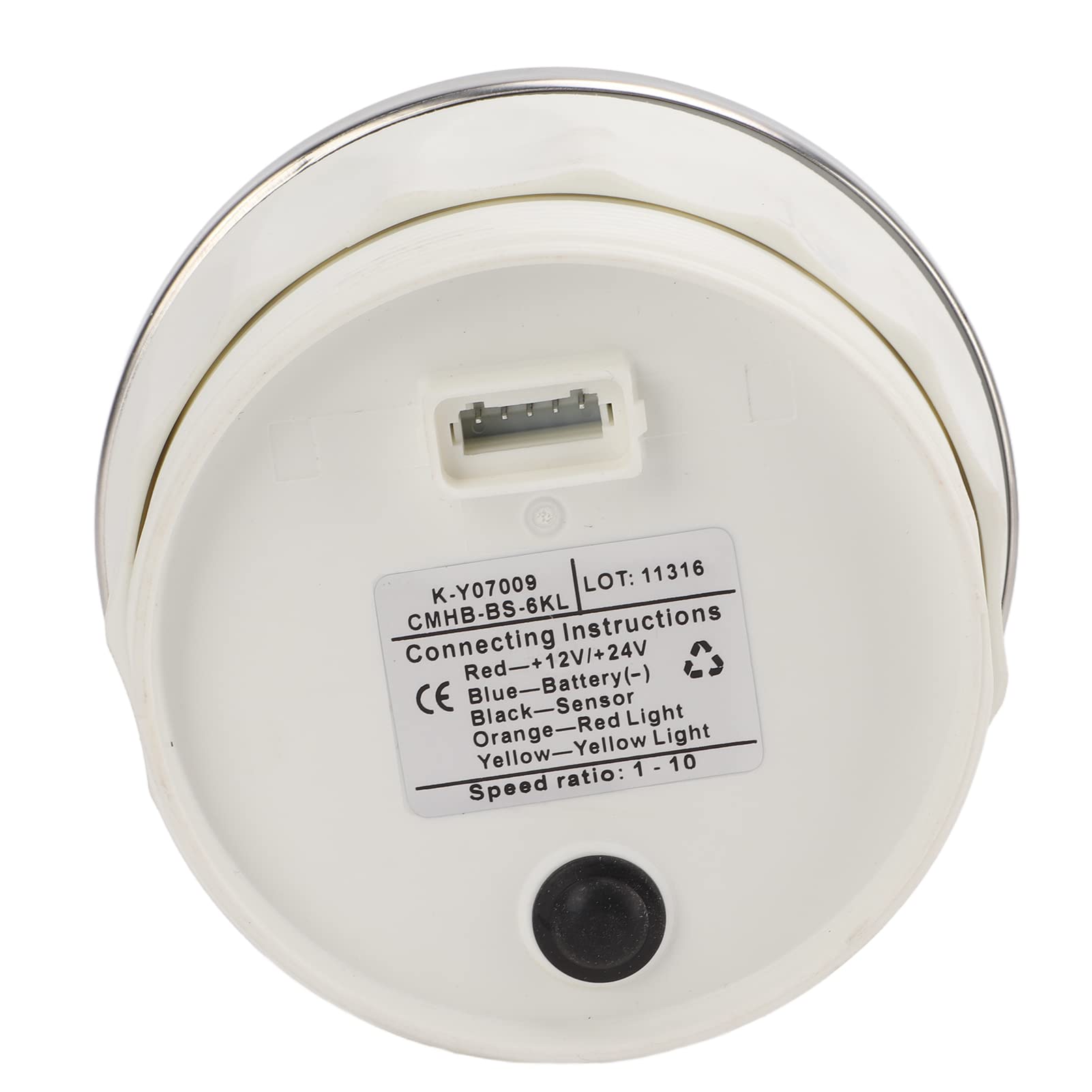 Contagiri marino impermeabile 12V 24V RPM Gauge 0 6000RPM per motori a benzina Barche Auto Camion Acciaio inossidabile Plastica ABS Compatto portatile