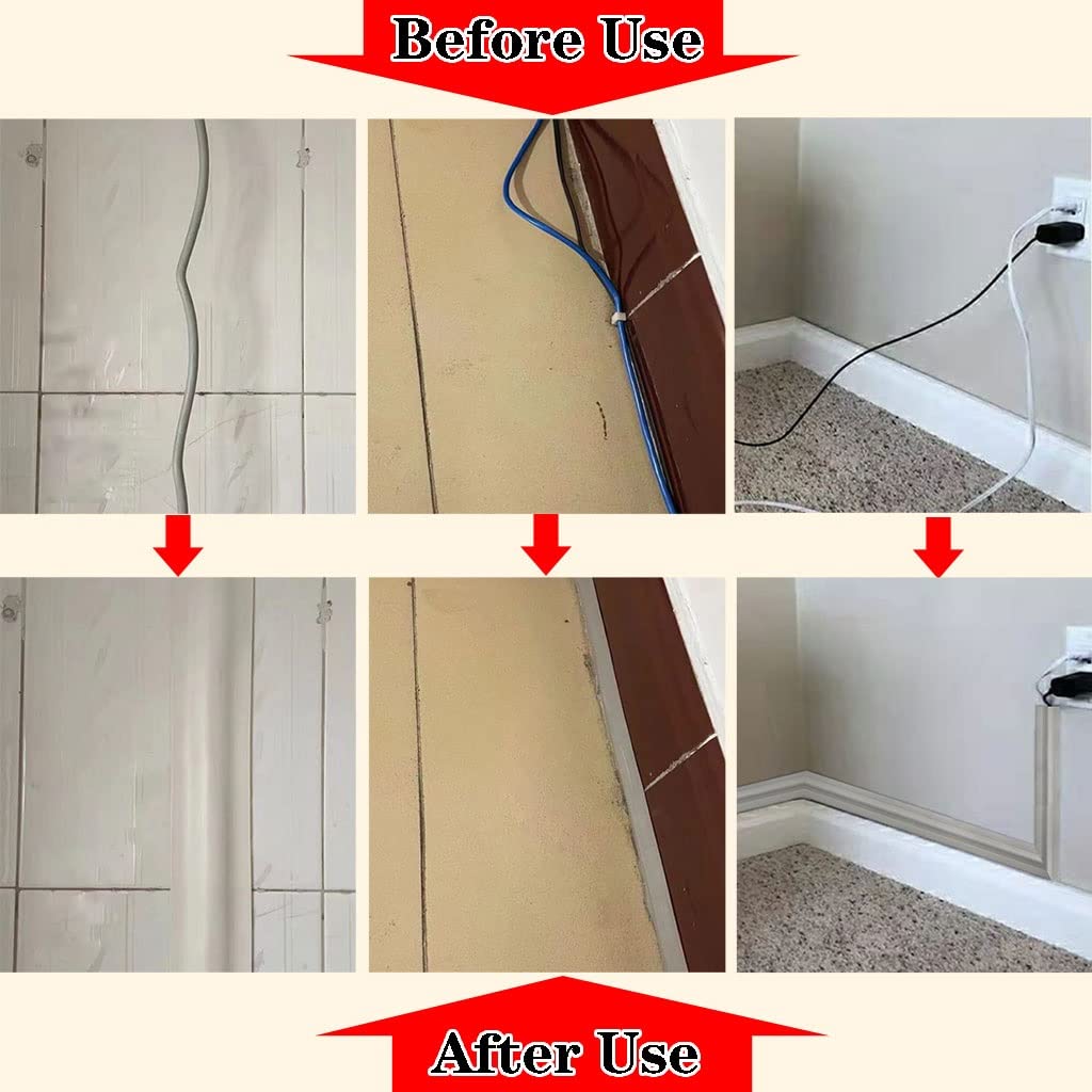 PVC Soft Glue Canalina Passacavi For Home, 55mm Durable Pavimento Cavi Calpestabile , Water And Pressure Resistant Proteggere Cavo Pavimento For Office ( Color : E , S : 10m )