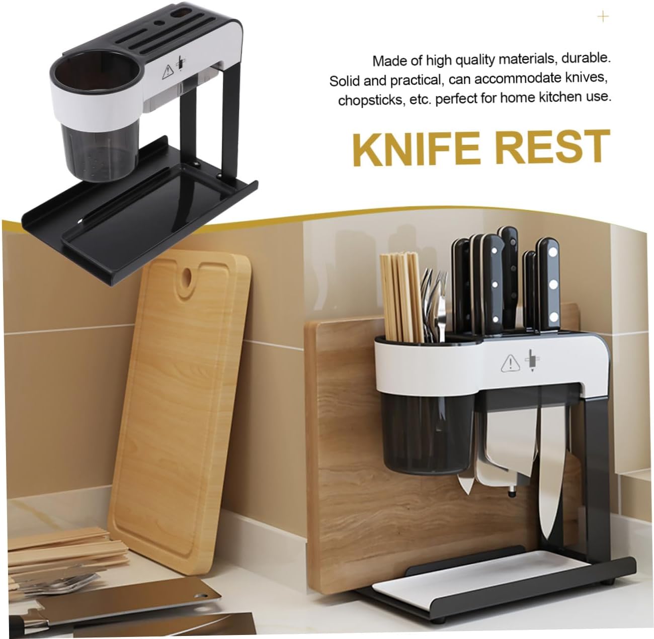 CHILDWEET 1pc Kitchen Shelf Multi-functional Cutlery Organizer Rack for Kitchen Countertop Space-saving Design for Spoons Chopsticks and Utensils