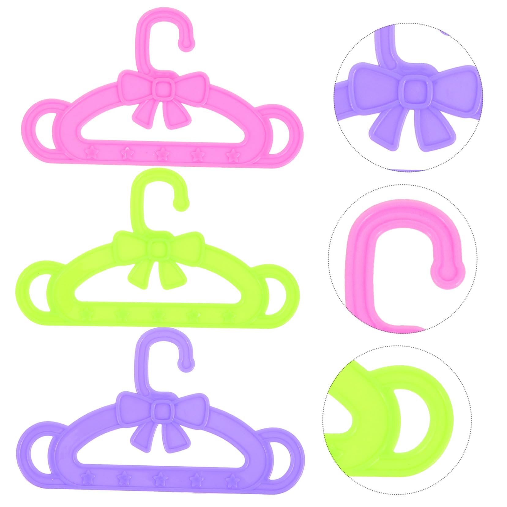 POPETPOP 15 Unidades Perchas de Ropa Muñecas de 18 Pulgadas Accesorios para Muñecas de Niñas Perchas para Vestidos de Obsequios como Navidad y Año