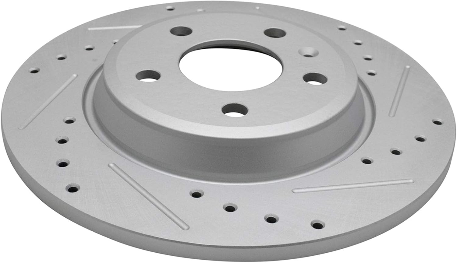TRQ Rear Brake Pad & Rotor Kit Ceramic Performance Premium G-Coated Slotted X Drilled Compatible with 09-16 A4 A4 Quattro 10-14 A5 08-17 A5 Quattro 13-16 allroad 09-17 Q5 12 S5