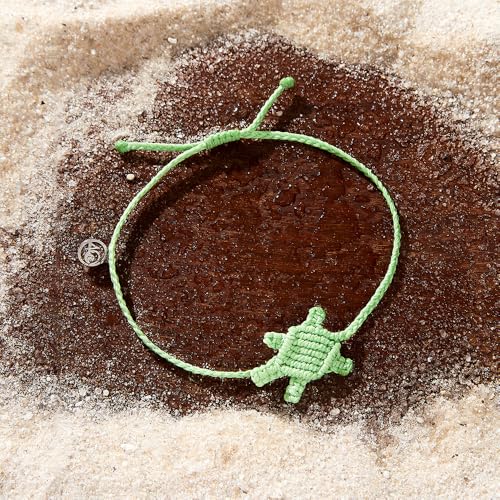 4Ocean Turtle Macrame Bracelet - Removes 1 Pound of Ocean Plastic - Adjustable, Unisex, Handcrafted from Recycled Materials - Supports Sea Turtle Conservation2
