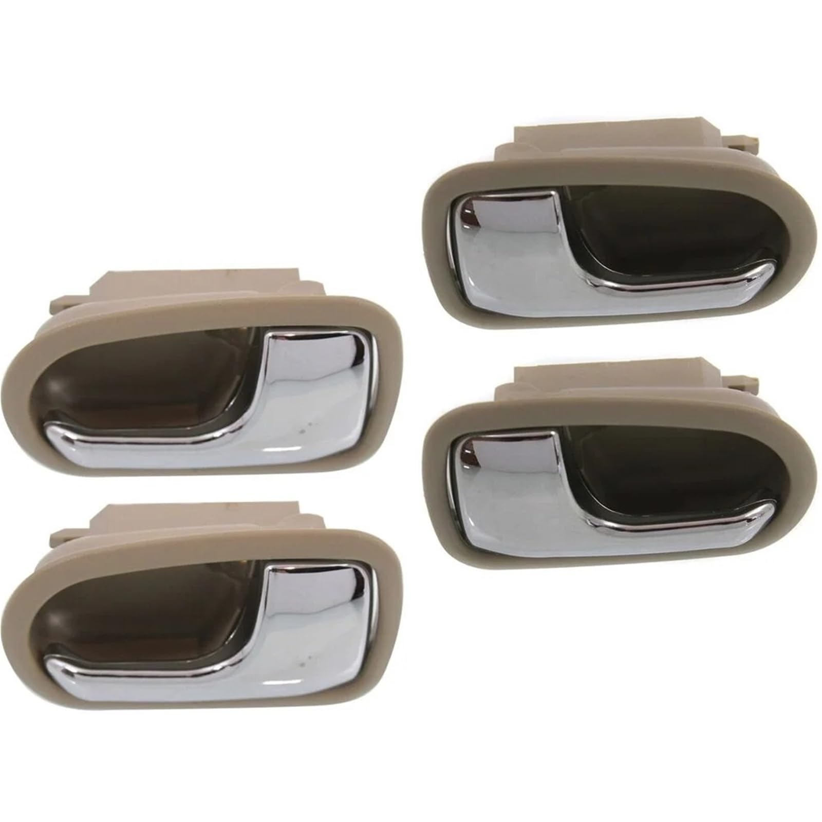 Rynvrncoe 4Pcs Beige Car Door Handle For 626 93-97 For 323 95-2003 For Protege For Liata For Activa For Tierra Black Beige Front And Rear Interior Door Handle(4Pcs Beige)