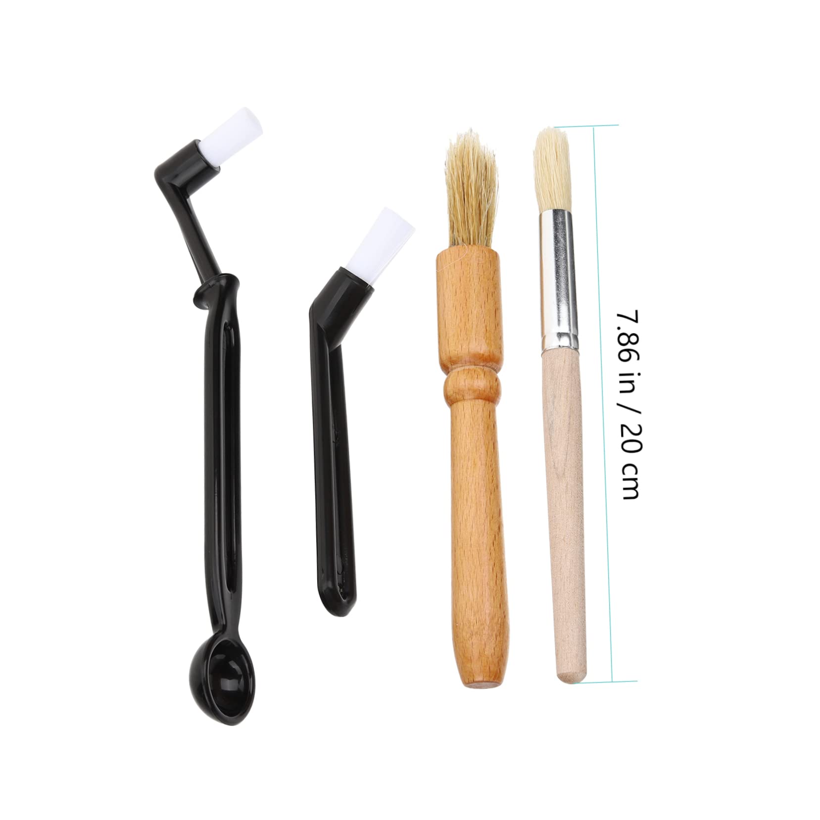 Cabilock 3 Juegos Cepillo de limpieza para cafeteras herramienta de limpieza del molinillo de café cepillo limpiador de copas de vino limpiador de lavadora máquinas de café concentrarse
