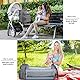 SNDMOR Wickeltasche Rucksack, Baby Wickeltasche mit Wickelstation, Große Unisex Babytasche mit Wickelunterlage, Großes Fassungsvermögen, Wasserdicht und Stylisch (Hellgrau)
