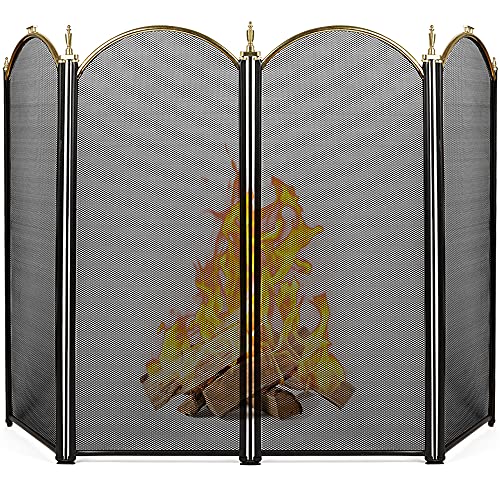 Exclusive Discount 70% Price Amagabeli Large Gold Fireplace Screen 4 Panel Ornate Wrought Iron Black Metal Fire Place Standing Gate Decorative Mesh Solid Steel Spark Guard Cover Outdoor Tools Accessories Exclusive Discount 70% Price Amagabeli Large Gold Fireplace Screen 4 Panel Ornate Wrought Iron Black Metal Fire Place Standing Gate Decorative Mesh Solid Steel Spark Guard Cover Outdoor Tools Accessories