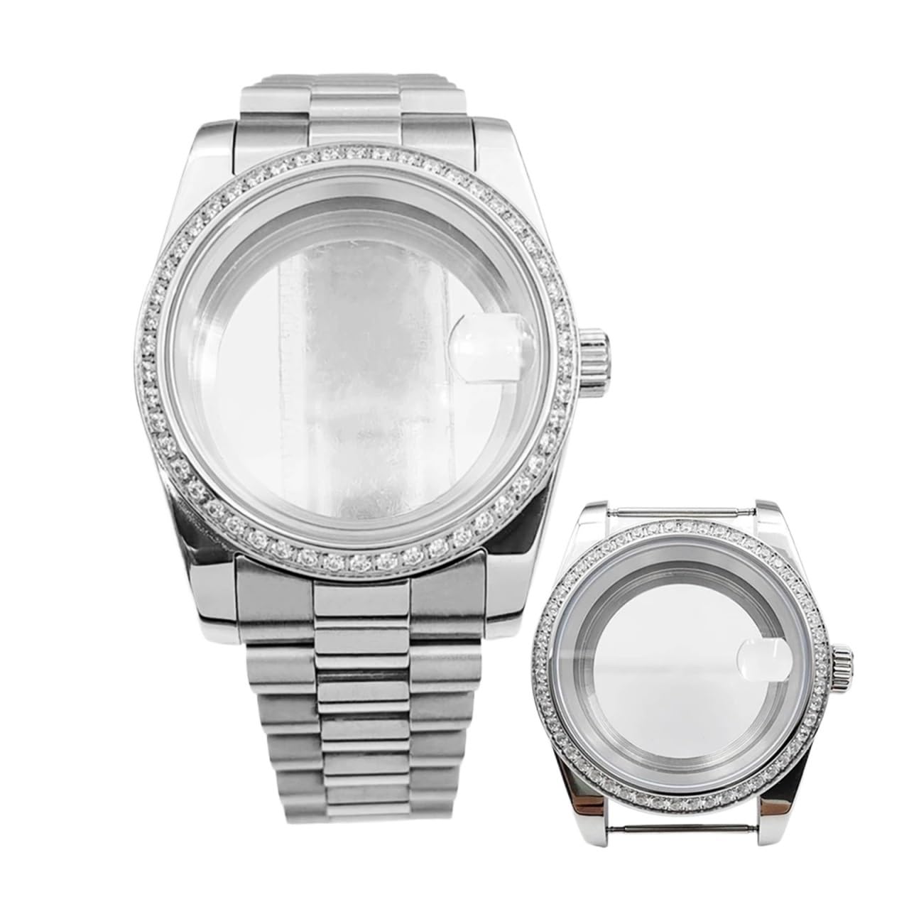 36mm 39mm etui na zegarek szafirowe szkło dla NH35 NH36 ETA 2824 PT5000 ST2130 ETA2836 Miyota 8215 8205 821A mechanizm automatyczny(Case 2,36mm Miyota-ETA2836)