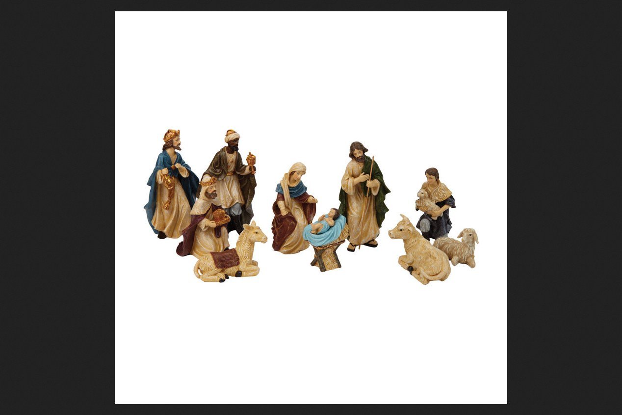 Heartland (poly-resin) N0145 5" Poly-resin Nativity Set 11 Piece