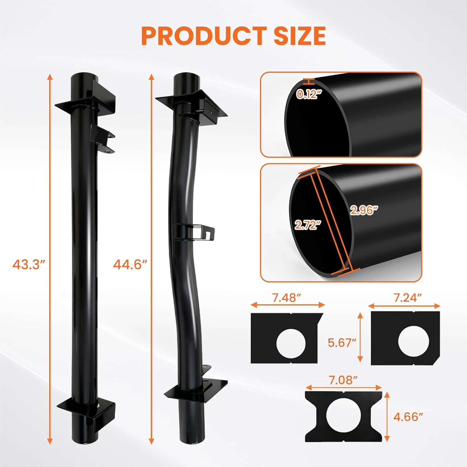 Rear Fuel Tank Support Crossmember and Upper Shock Mount Crossmember with Bracket Fit for 1999-2006 Chevrolet Silverado GMC Sierra 1500 2500