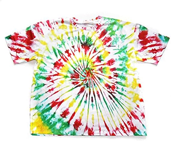 Amazon タイダイ柄 半袖 ビッグ Tシャツ マルチカラー L メンズ オーバーサイズ ムラ染め レインボー G Dragon L Tシャツ カットソー 通販