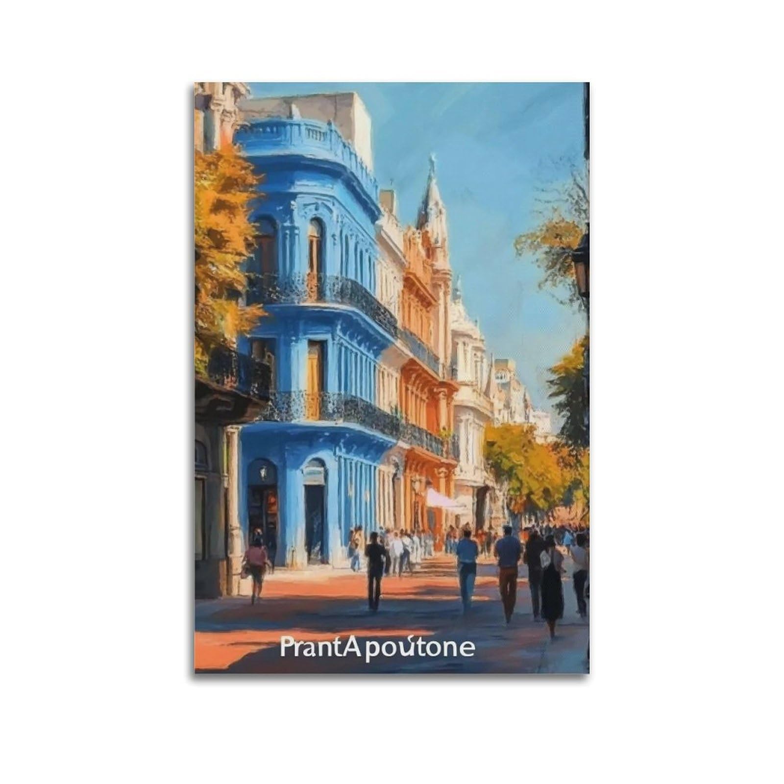 Poster Buenos Aires toile vintage grand format chambre - 6