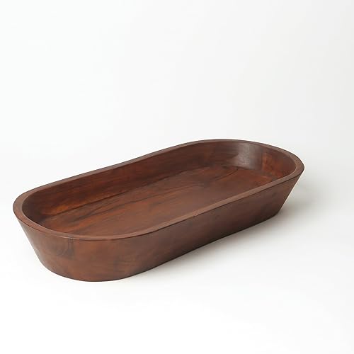 Luxe Designs Wooden Dough Bowl - Natural Acacia Wood -
