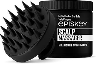Episkey Scalp Massager Hair Growth, Manual Soft Silicone Shampoo Brush, Handheld Scalp Massager, Scrubbie. Stimulates Hair Growth, Remove Dandruff. Waterproof (BLACK 35)