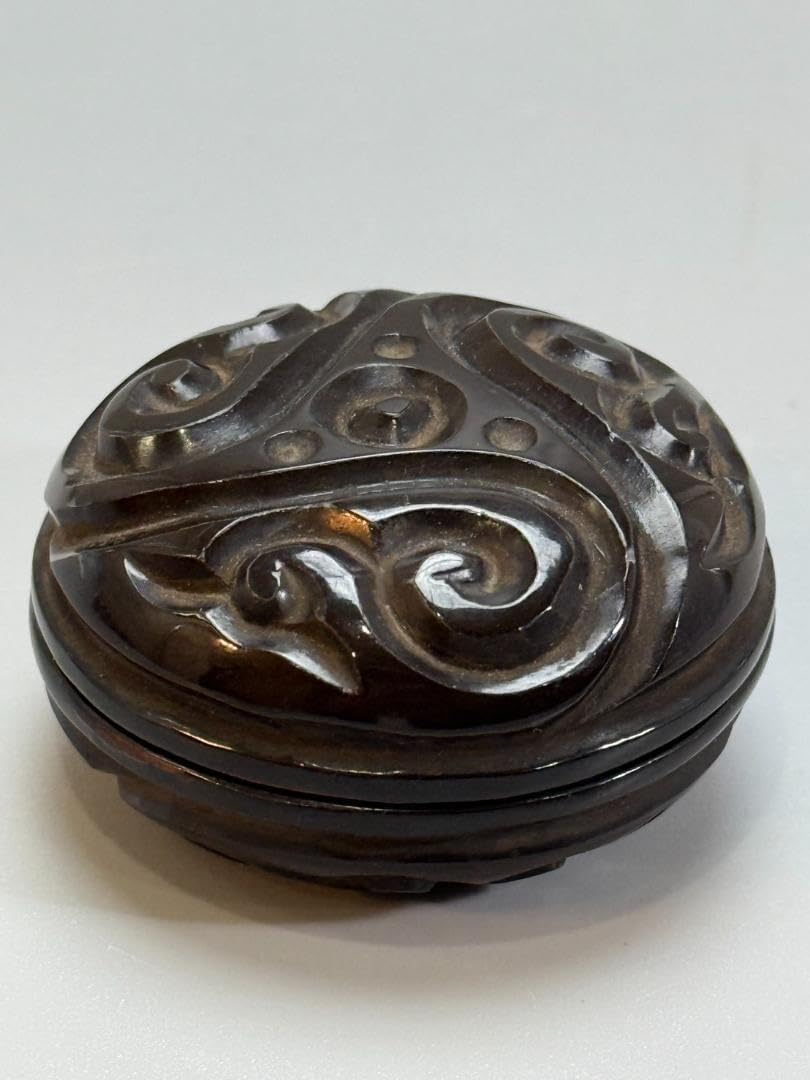 茶道具 香入れ 堆黒 具利 香合 茶道具 香道具 香合 堆黒 中国美術 唐物