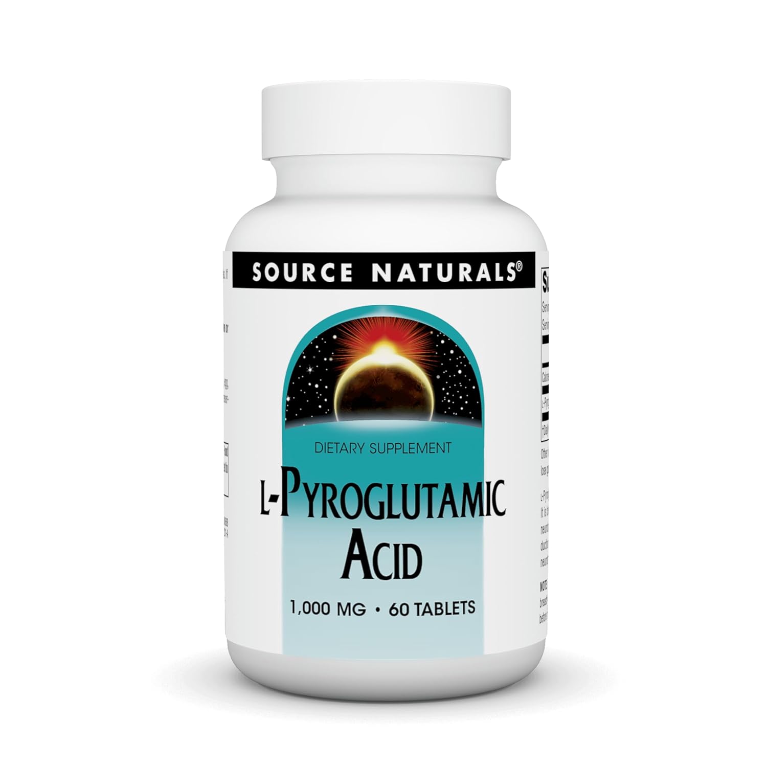 Source Naturals L-Pyroglutamic Acid Dietary Supplement - 60 Tablets
