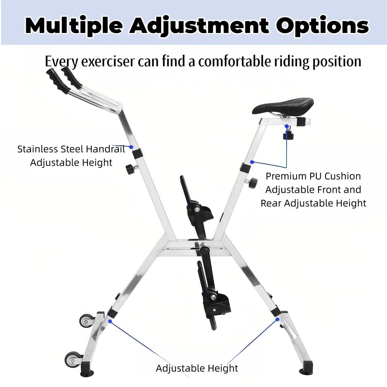 VéLo De Fitness Aquatique, VéLo d'exercice Subaquatique pour Piscine, VéLo Aquatique RéGlable en Acier Inoxydable, éQuipement De Fitness à Domicile à Faible Impact