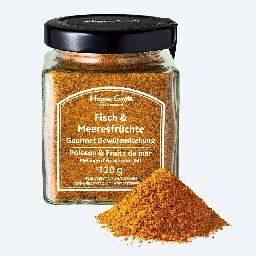 Hagen Grote Feine Gewürzmischung Fisch & Meeresfrüchte, 120 g Glas, aus rein natürlichen Zutaten