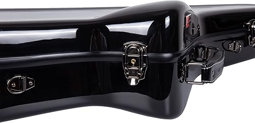 Miniatura 9 de Crossrock Estuche recto para saxofón soprano, carcasa rígida de fibra de vidrio 100% con bloqueo TSA, azul (CRF1020SSBL)