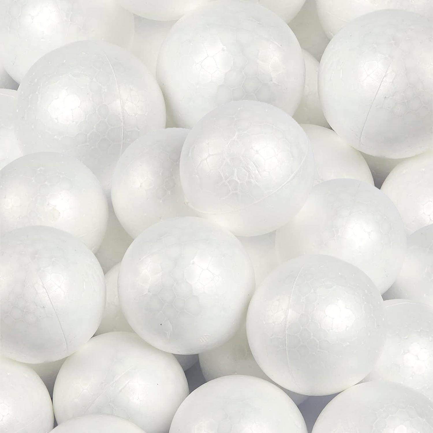 30mm White Foam Balls Styrofoam Ball Round Polystyrene Craft Balls Solid Modelling Sphere Decoration High Density Smooth Poly Ball Arts Crafts School Projects (30mm - 50 Balls)