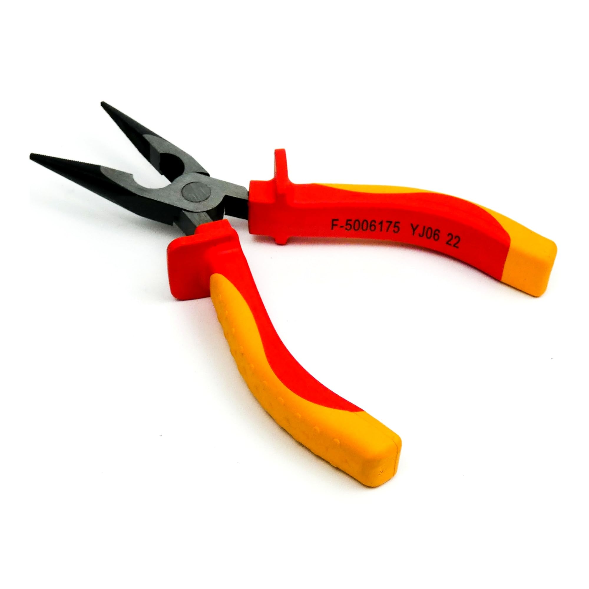 Alicates de punta fina ingdaum® VDE 160 mm, rectos | Aislados a 1000 V, Certificados GS según DIN EN IEC 60900, Acero cromo-vanadio, Mangos ergonómicos 2K, 6 pulgadas