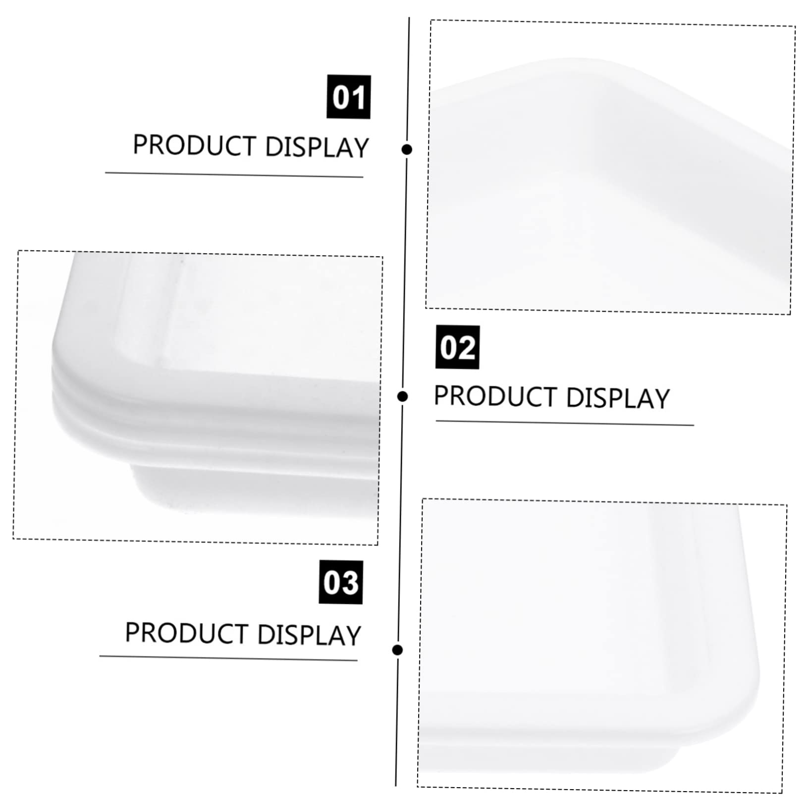 jojofuny 3Pcs Food Grade Plastic Tray for School Experiments Durable Organizer Trays with Smooth Edges for Mixing Paints and Activities