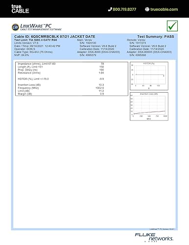 Miniatura 7 de trueCABLE RG6 Quad Shield Coaxial, 500 pies, blanco, clasificado para elevadores (CMRCATVRCL2), cable coaxial conductor de cobre desnudo, probado