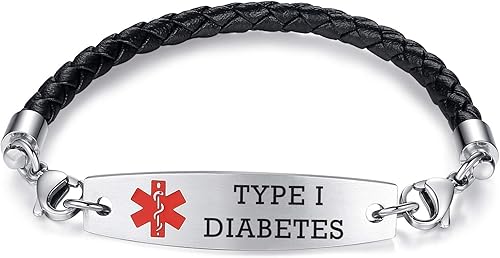 Miniatura 222 de Brazaletes de alerta médica ajustables de 7.5" a 9" para mujer/hombre, de acero inoxidable, intercambiables