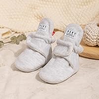 Vista 123 de Sawimlgy - Botines de algodón antideslizantes para recién nacido, con agarre, para cuna o para el invierno 010/Amarrón