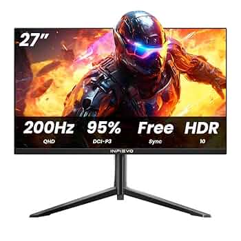 Amazon.com: INFIEVO Gaming Monitor 27 Inch QHD 1440P