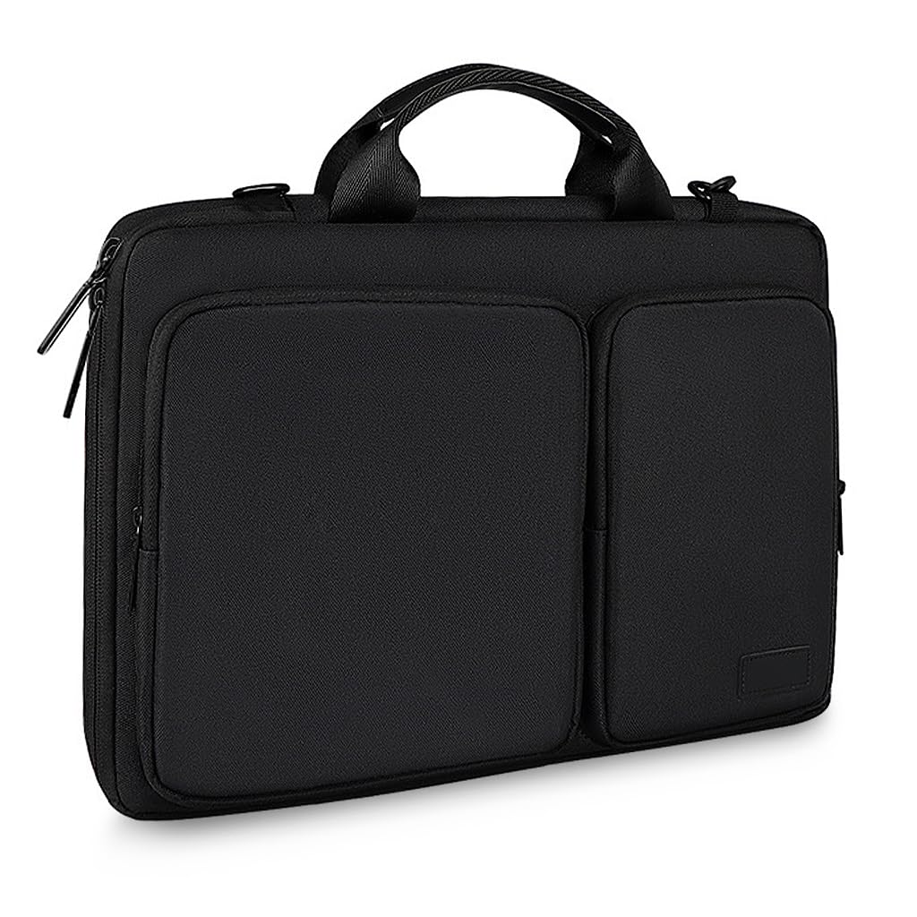ZIBUYU® Slim Laptop Bag for Men, Women Sling Messenger Bag for Laptop Waterproof Stylish with Handle & Pockets Sling Laptop/MacBook Bags for Men & Women Travel Office Slim Laptop Bag 15.4 inch - Black (B0CBRYZBG6) Amazon Price History, Amazon Price Tracker